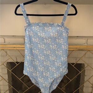 Minnow Blue Floral Swimsuit